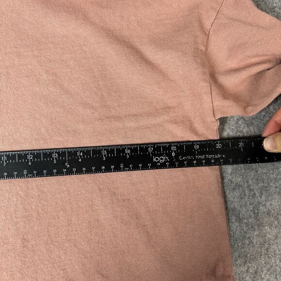 Madewell Button Sleeve Turtleneck Women’s Top Small Mauve Cotton - Picture 2 of 8